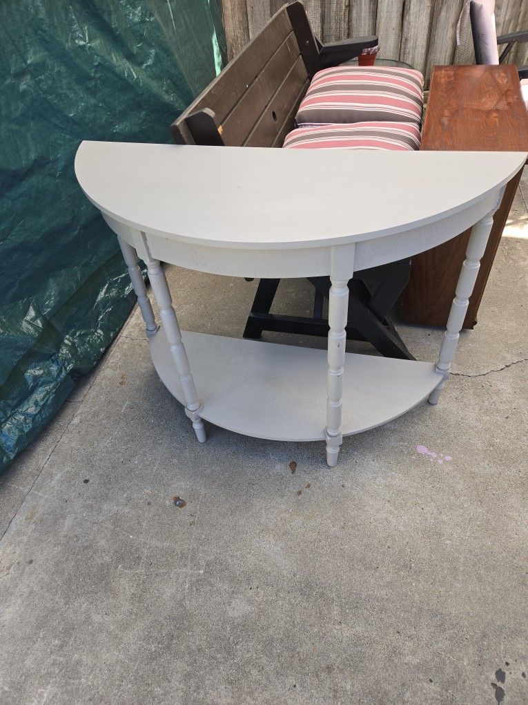 Beautiful  Half Moon Round Table
