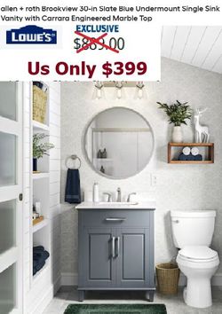 bathroom vanity 30in On sale $399