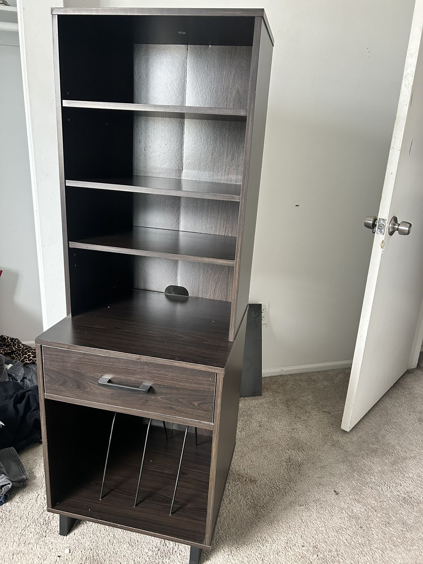 Record/Turntable Stand w/ Drawer & Storage