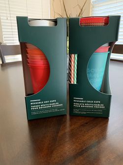 Starbucks reusable cold and hot cups