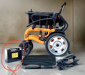 360° electric joystick, portable all-terrain, foldable electric wheelchair, carrying up to 330 pounds ‼️ not include batteri‼️
