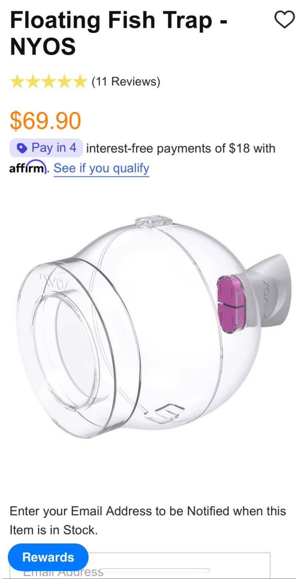 Nyos Fish Trap Aquarium 