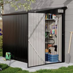 4x8 FT- Heavy-Duty Metal Storage Shed 