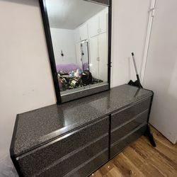 Nightstands And Mirror Dresser 