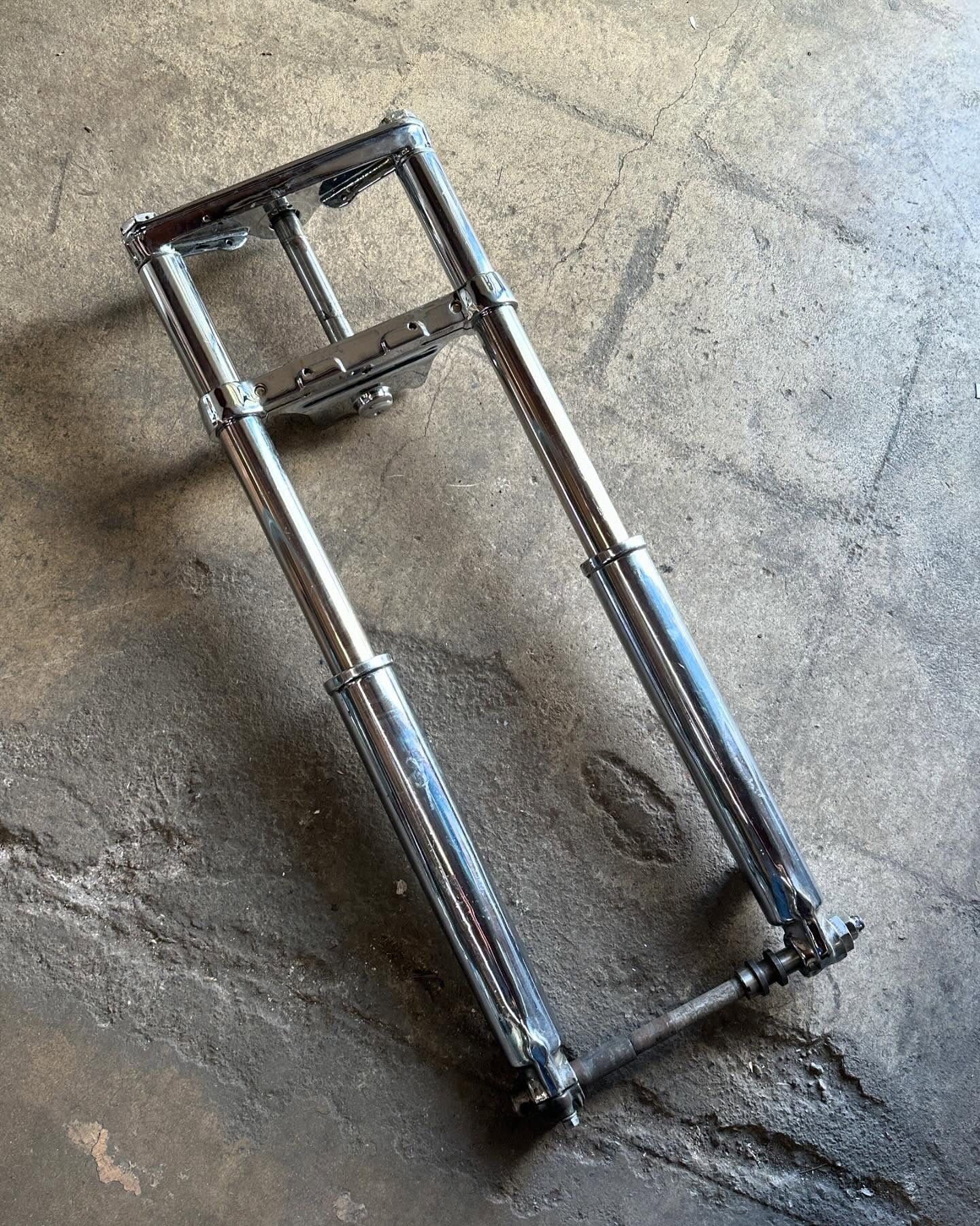 4 Over Chrome Wide Glide Front End