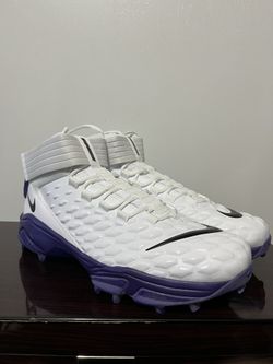 Nike Force Savage Pro 2 Shark Football Cleats White/Purple  display picture 1