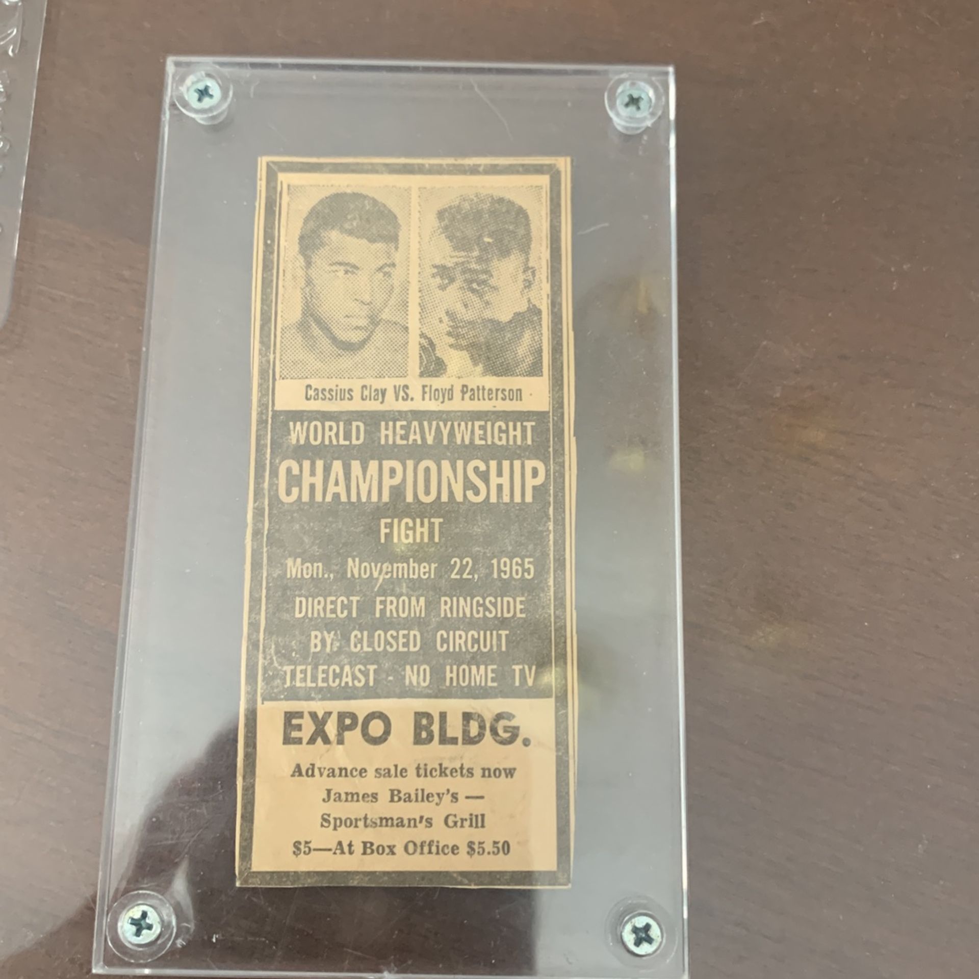 Cassius Clay Vs Floyd Patterson Newspaper Clipping
