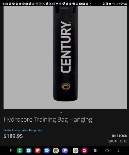 Bydrocore Punching Bag