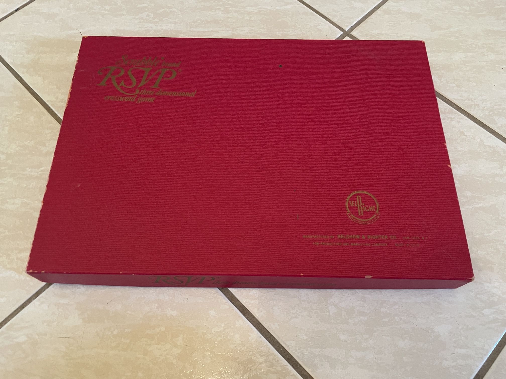 Vintage Classic Scrabble Brand RSVP 3-D Crossword Game, 1966