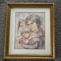 "Mother's Handful" by Edna Hibel