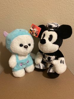 2 new Steamboat Willie Mickey Mouse and Sully bear plushie toy