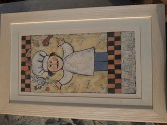 Framed Chef Art Print – Hot Off The Grill