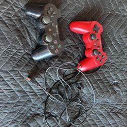 2 PS3 Controllers (1 Wireless 1 Wired)