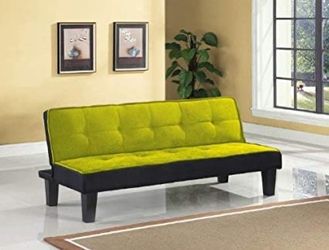 Brand new A&J Homes studio hamar green microfiber fabric adjustable sofa futon bed