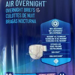 Prevail Overnight Briefs Air Overnight Diapers Size XL.