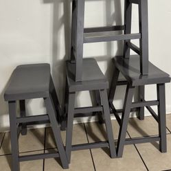 4 Gray Stools $20