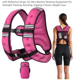 Weight Vest with Reflective Stripe, for Men Women Workout Equipment for Strength Training, Running, Jogging, Fitness, Weight Loss