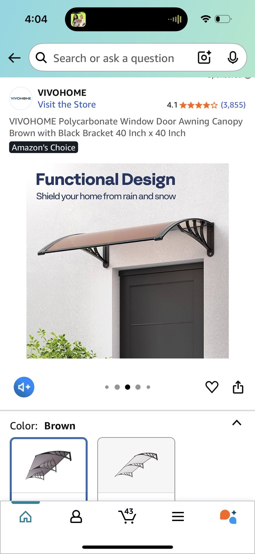 Polycarbonate Awning 