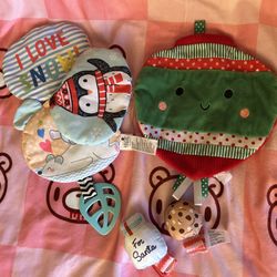 Baby Christmas Rattle Crinkle Toy Bundle 
