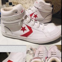 Converse Pro Blaze White & Red-Size 4 YOUTH NEW-77064 zipcode 