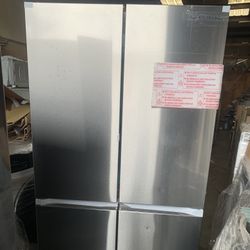 New Out Box Samsung  Smart Wifi 4-Door French Door Refrigerator Stainless Steel 