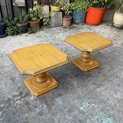 Vintage Mid Century Pedestal Style Side Tables