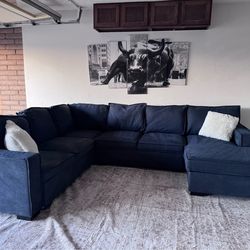 Blue sectional sofa couch Sala
