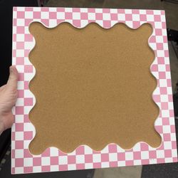 Pink And Whit Cork Board