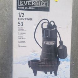 Everbilt Submersible Effluent Pump 1/2 HP 53 Gallons Per Minute 