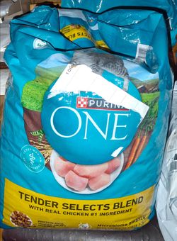 Purina ONE Tender Select Blends Dry Cat Food, Chicken, 22 lb Bag