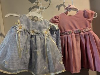 2 Baby Girl Summer Dresses. Size 3-6M