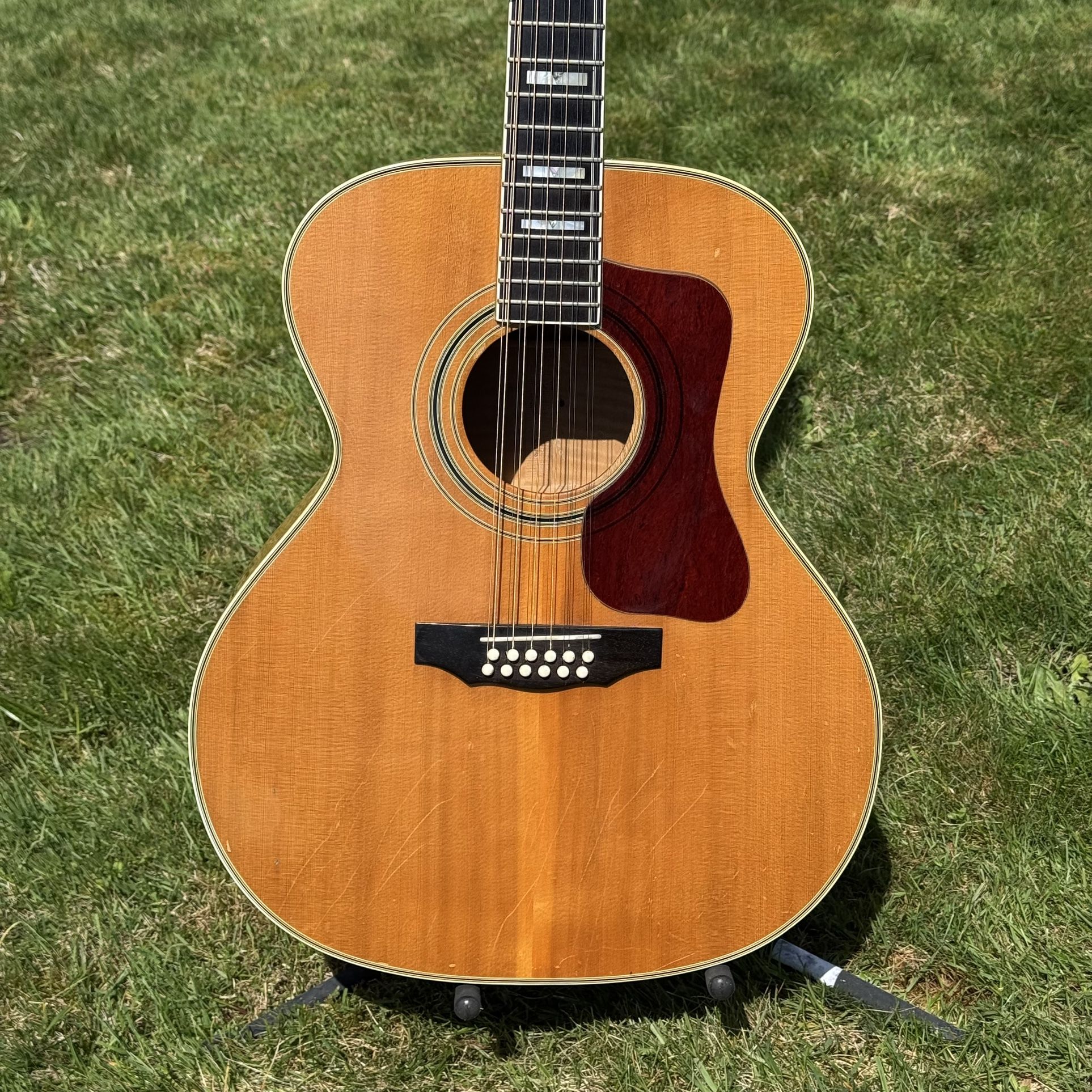 1976 Takamine F395-MS 12-String Acoustic Guitar - Flame Maple (Guild F-412 Lawsuit)
