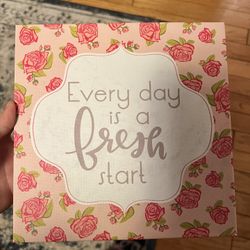 Wall Art- Coral Roses 