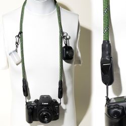 Camera Strap Neck Peak Design Anchors Quick Release Green Climbing Rope 42" + Accessory Loops