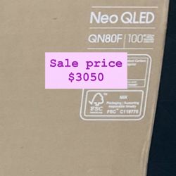 Samsung - 100” Class QN80F Series Neo QLED Mini LED 4K UHD SamsungVision AI Smart Tizen TV