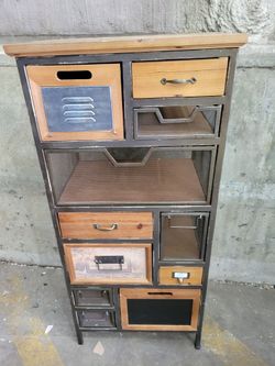 Modern Industrial Office Shelf