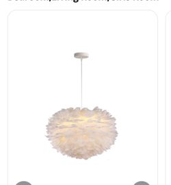 White Feather Chandelier