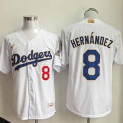 Kike White Gold Open Day Dodgers Jersey
