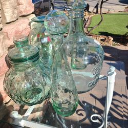 Glass vases and jars