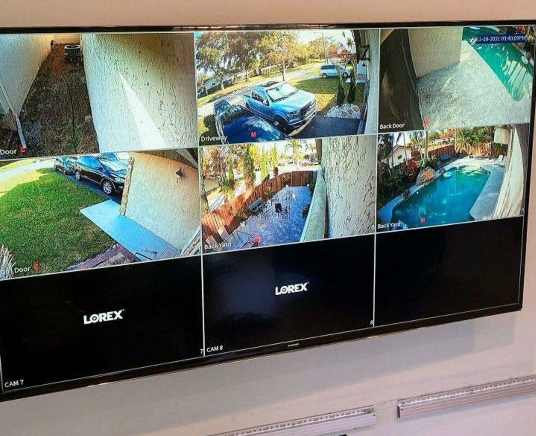6 CAMARAS D SEGURIDAD SURVEILLANCE SYSTEMS