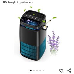 4-in-1 Air Purifiers for Home, Air lonizer Negative lon Generator, H13 HEPA Filter, UV, Covers 1250 Ft? 99.97% Removal Rate for Pollen Smoke Pet Dande
