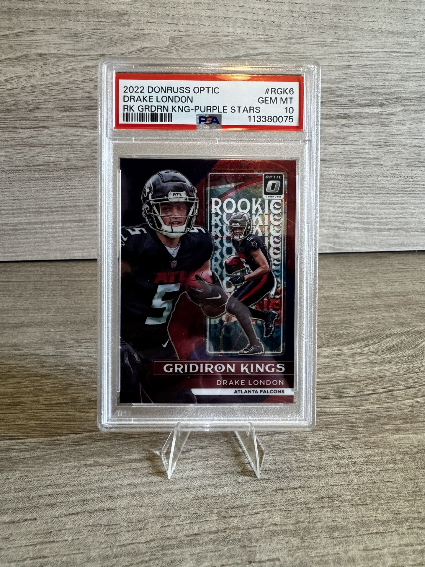 2022 Donruss Optic Drake London Purple Stars 11/25 PSA 10