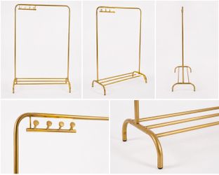 Gold hanger rack