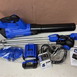 Kobalt 24-volt Cordless Battery String Trimmer and Leaf Blower & 4 Ah (Battery & Charger Included)