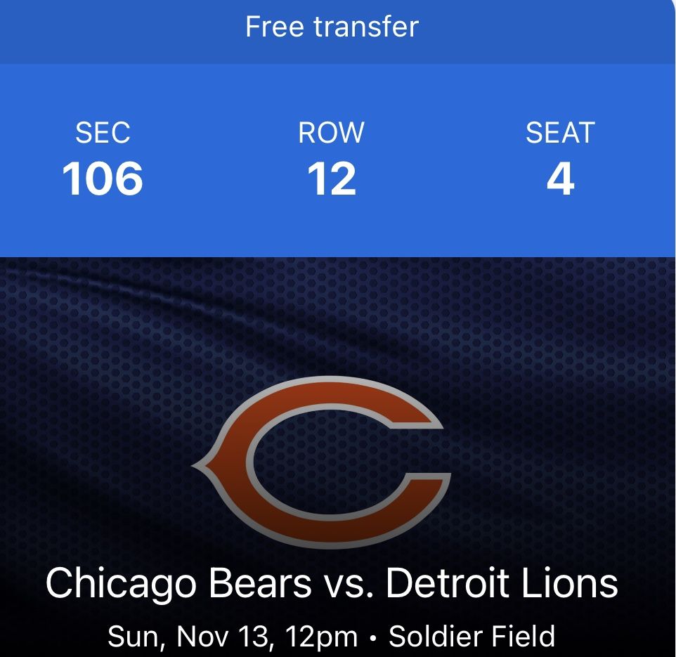 Bears Vs Lions