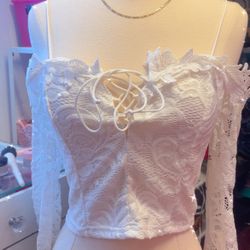 Coquette White Lace Top