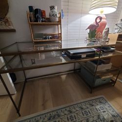 Gold And Glass Desk 
