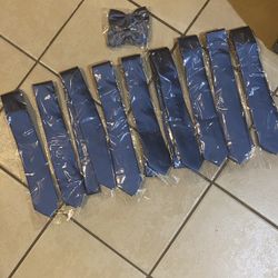 GROOMSMEN SATIN BLUE TIES