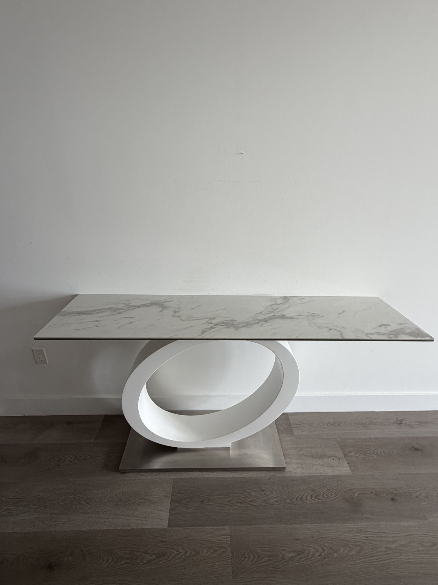 White Marble Console Table – Great Condition