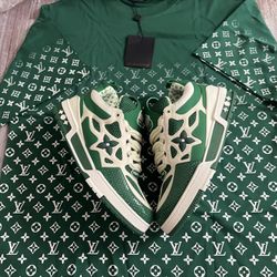 LV Trainers Sz 9 Men’s, Shirt Sz Large 